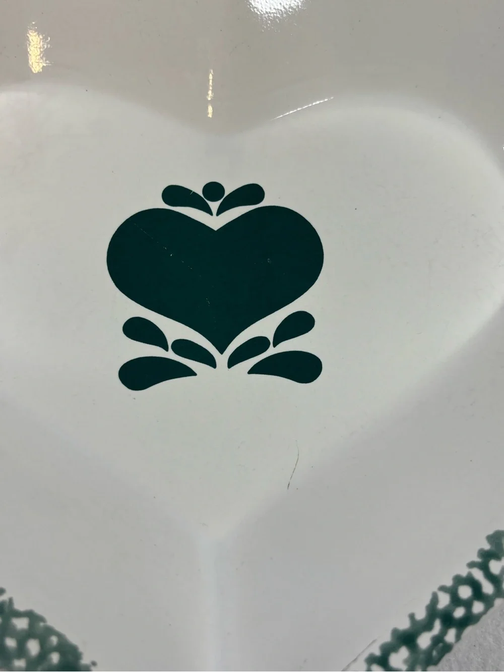 Heavy Heart-Shaped Stoneware Serving Bowl Platter | Primitive Country Farmhouse